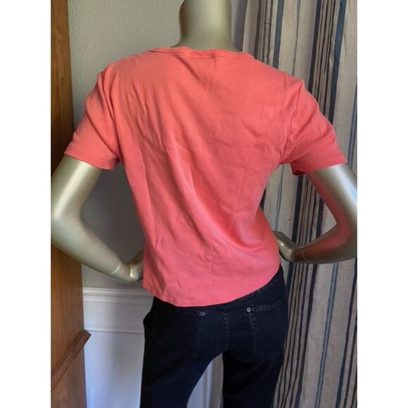 EUC Topshop Coral VW Bus Crop Super Soft T-Shirt Tee 12 XS - Picture 4 of 5